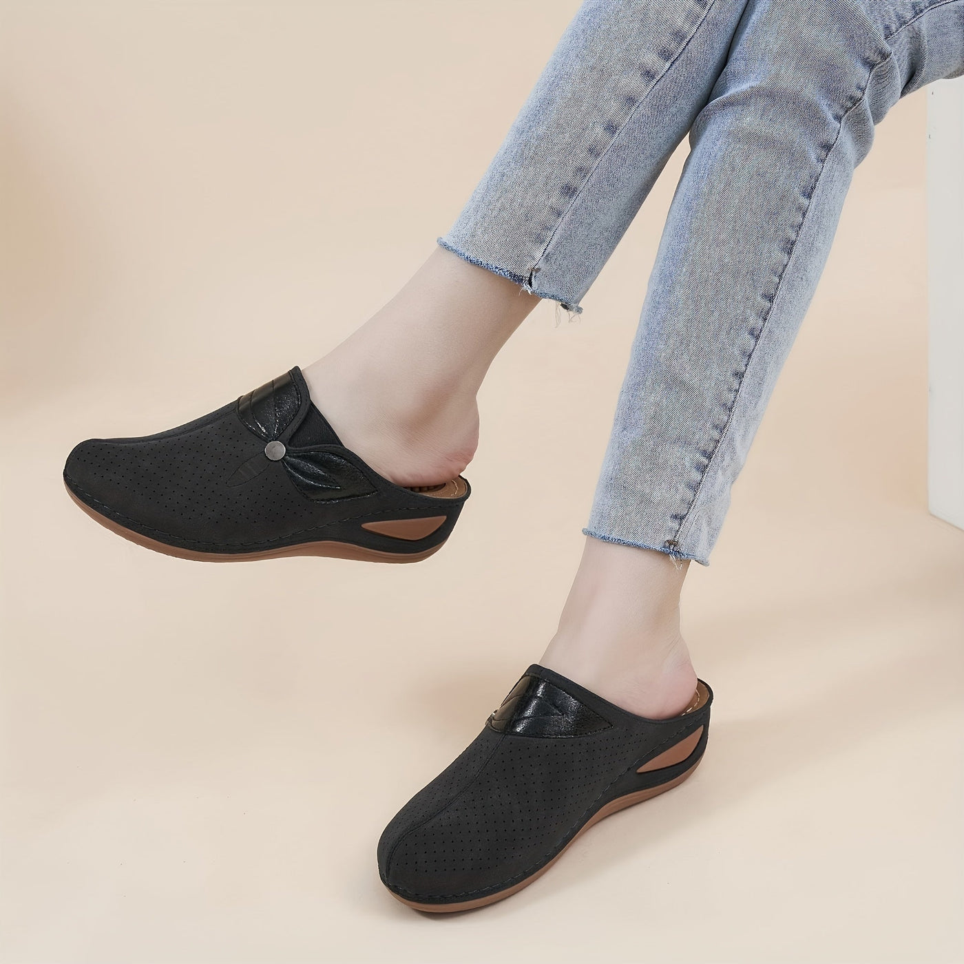 Sarah | Damesklompen met comfortabele zool en sleehak