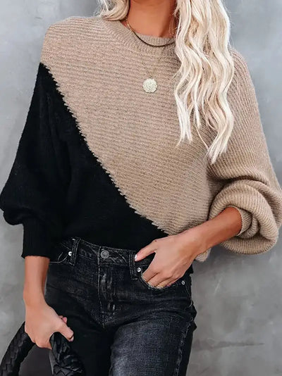 Livia | Two-Tone Knitted Sweater