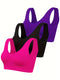Sophie | Set van 3 effen tanktops & naadloze sport-bh