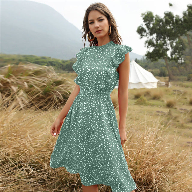 Elodie - Lange Zomerjurk van Chiffon