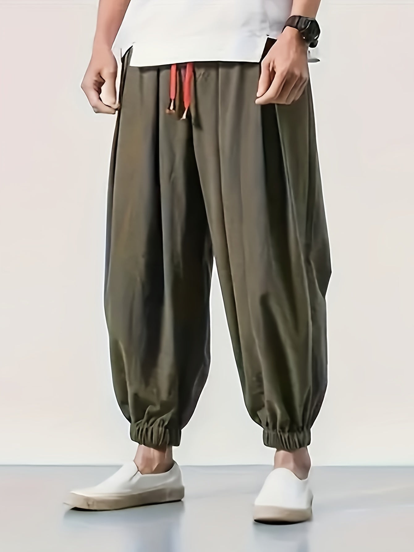 Lucas | Casual wide beach pants with drawstring