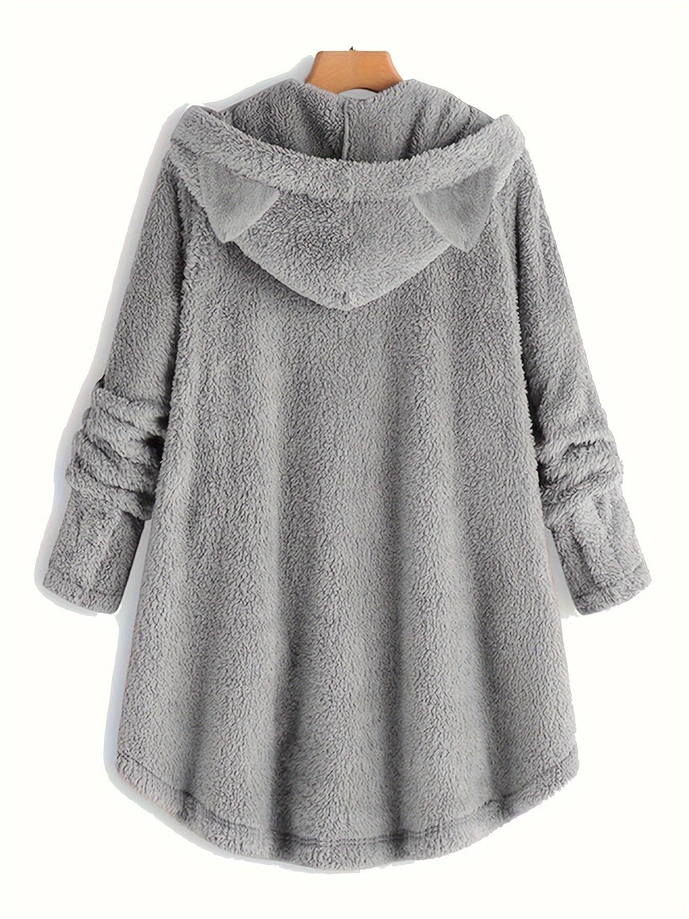 Sophie | Pluche hoodie met kattenprint
