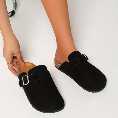 Sarah | Trendy platte muiltjes met gespsluiting