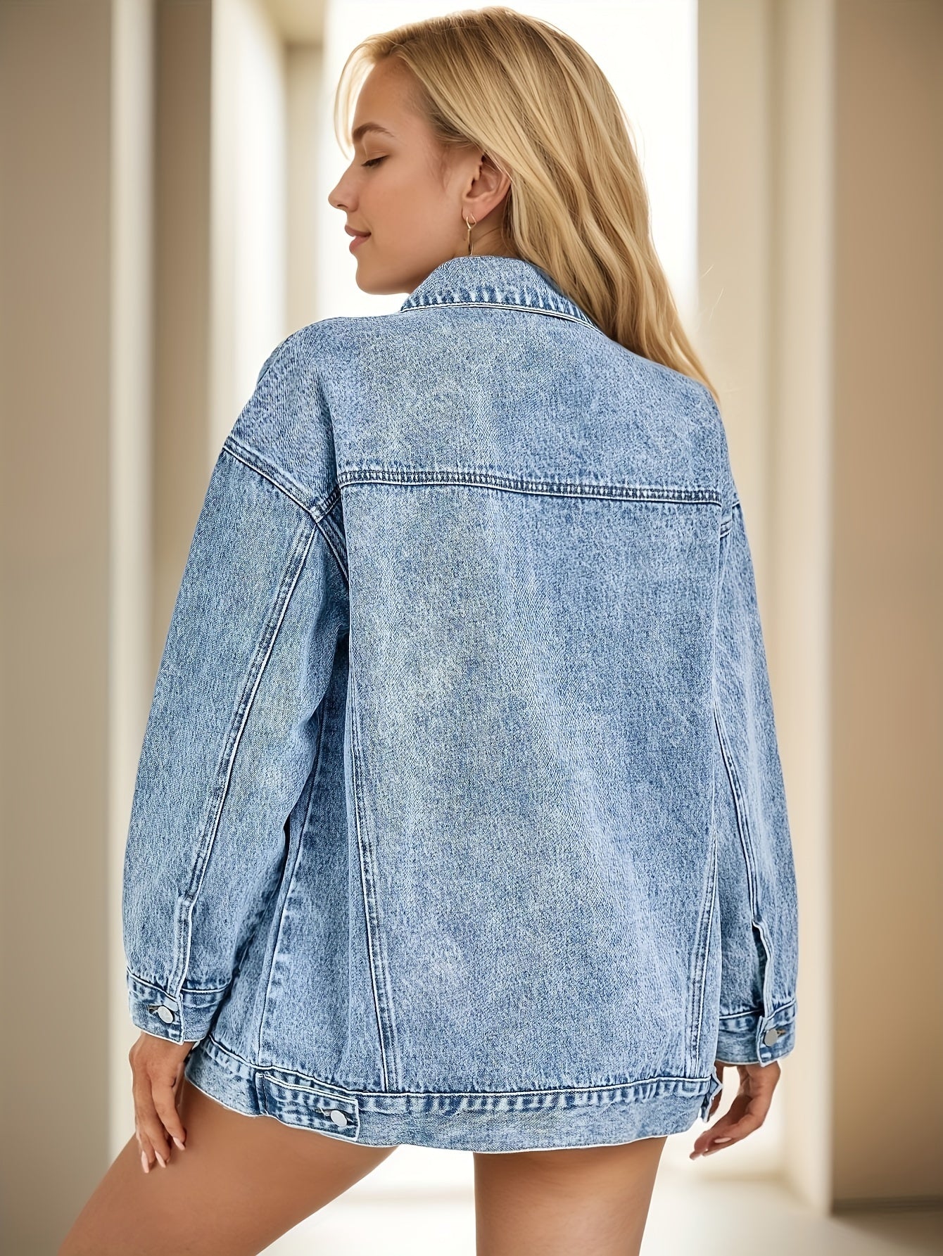 Nina | Vintage blauwe denim damesjas
