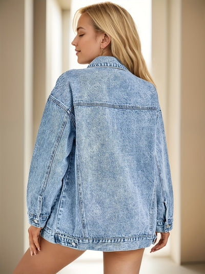 Nina | Vintage blauwe denim damesjas