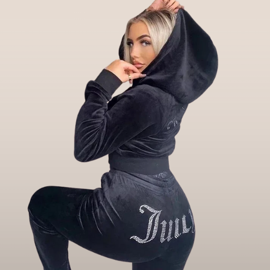 Jade – Velour Tracksuit with Hood 