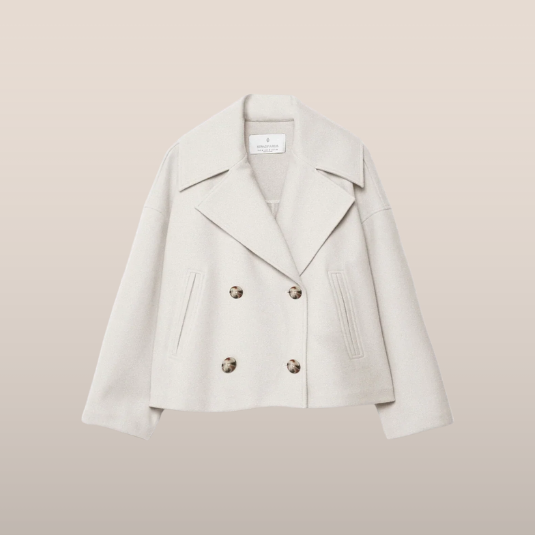 Isa – Short Coat with Double Row of Button Closure
