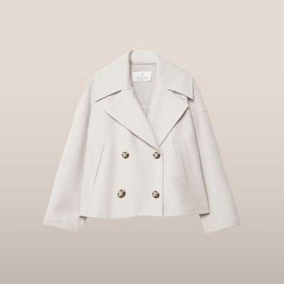 Isa – Short Coat with Double Row of Button Closure