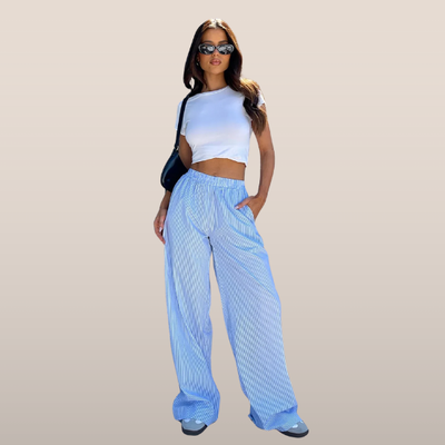 Lenae – Loose Striped Trousers