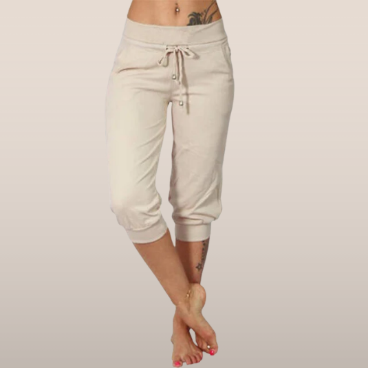 Liora – Capri Pants with Drawstring Closure 
