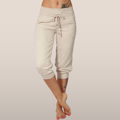 Liora – Capri Pants with Drawstring Closure 