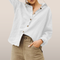 Linen Blouse with Button Closure – Casual Loose-Fitting Model