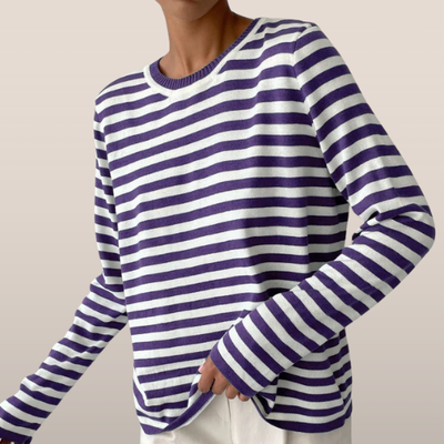 Striped Long Sleeve Sweater – Timeless and Casual