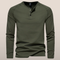 Men's Henley long sleeve - Long sleeves and button closure at the neck