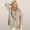 Dames gebreid vest – Losvallend model met knoopsluiting