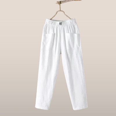 Broek – Casual rechte pasvorm met elastische tailleband