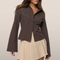 Celeste – Getailleerde Blouse met Uitlopende Mouwen