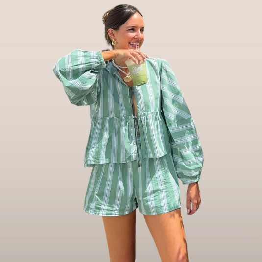 Lize – Striped Cotton Set