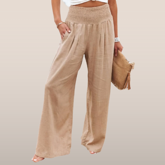 Elin – Linen Palazzo Pants