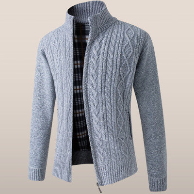 Hugo – Men's Knitted Cardigan with Zipper