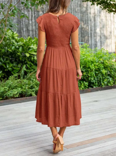 Sabrina - casual geplooide maxi jurk