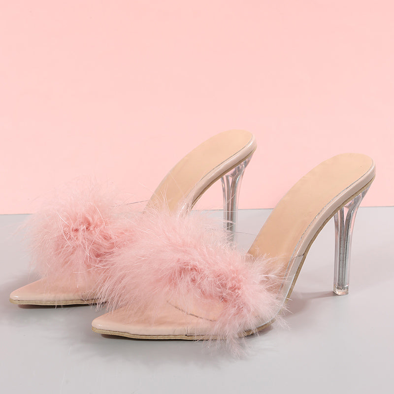 HALLEY - Elegant feather heels