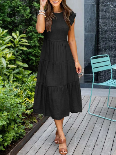 Sabrina - casual geplooide maxi jurk