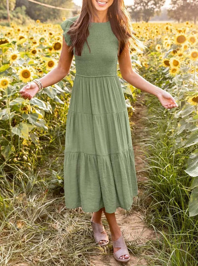 Sabrina - casual geplooide maxi jurk