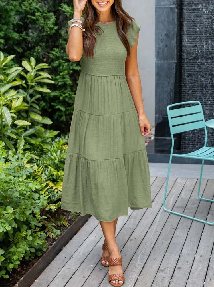 Sabrina - casual geplooide maxi jurk