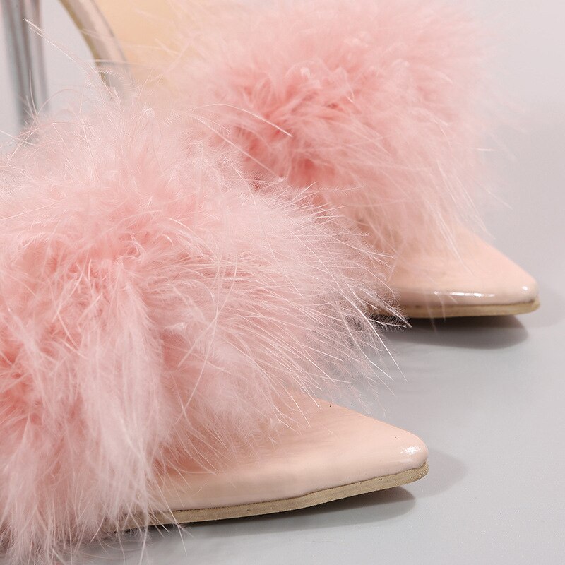 HALLEY - Elegant feather heels