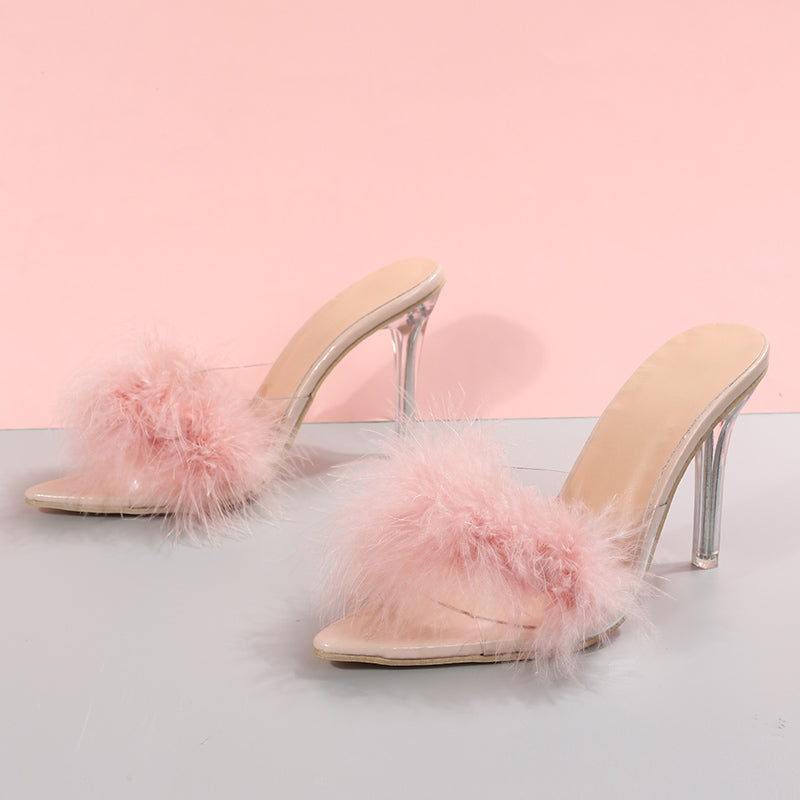 HALLEY - Elegant feather heels