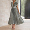 Elegante Mouwloze V-hals Midi Jurk
