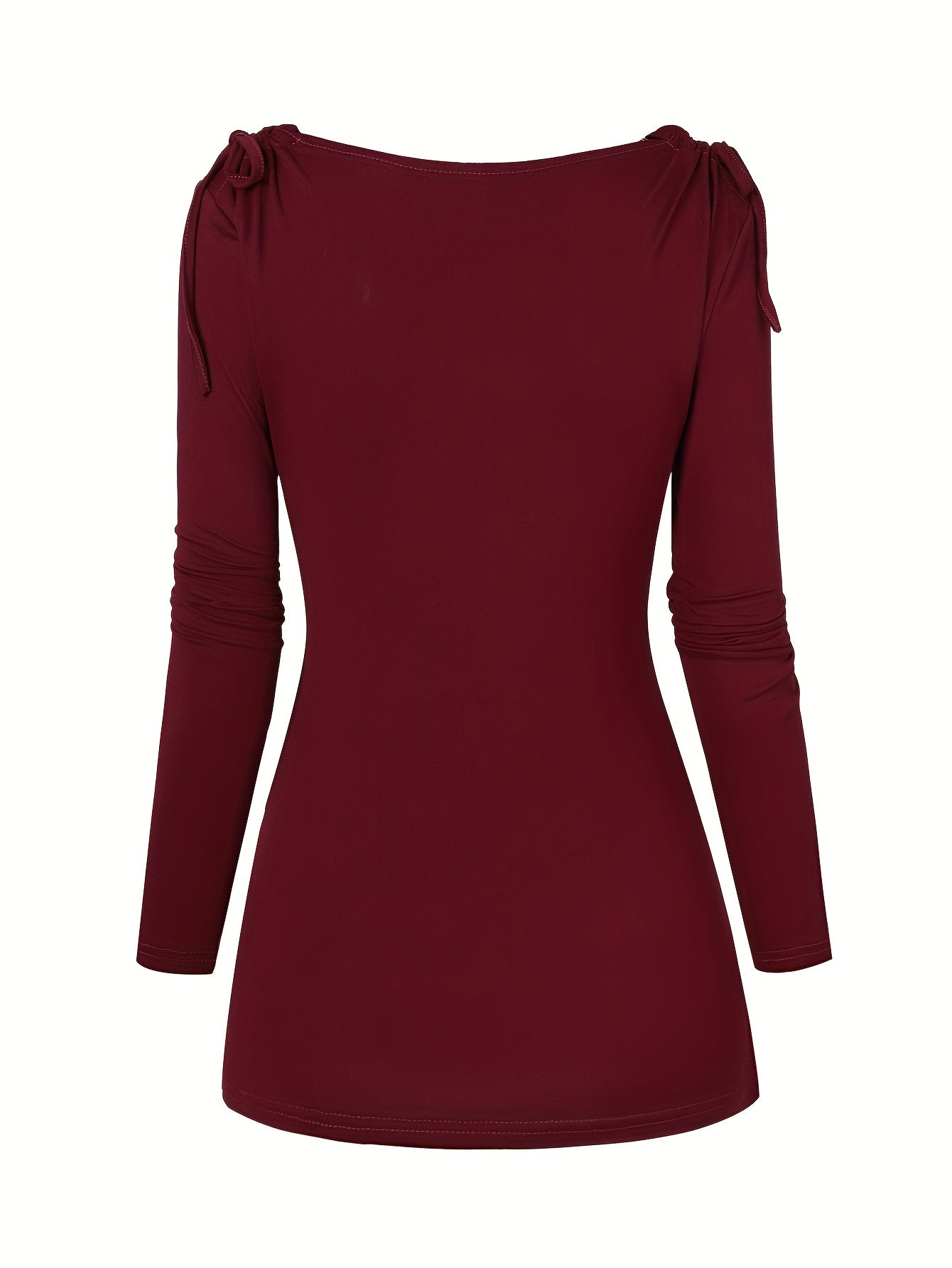 Isa | Elegant top with a waterfall neckline and decorative ruffles