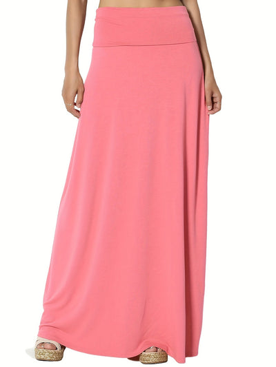 Evelien | Plain maxi skirt with high waist
