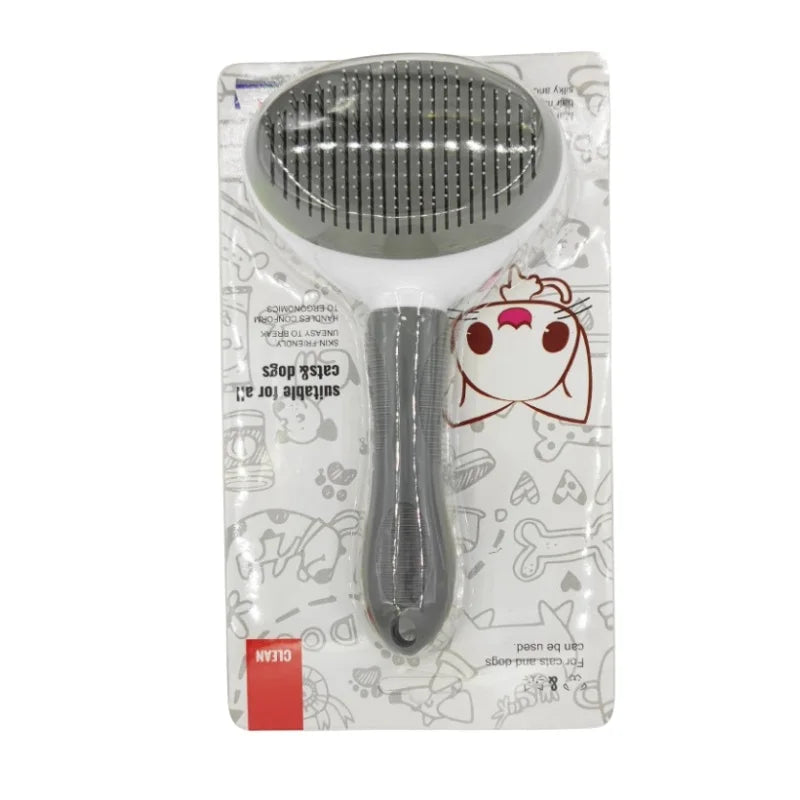 Pet Grooming Brush - Self-Cleaning Comb for Dogs and Cats