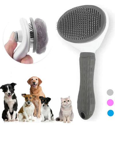 Pet Grooming Brush - Self-Cleaning Comb for Dogs and Cats