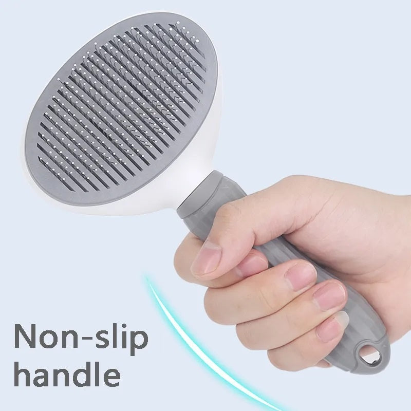 Pet Grooming Brush - Self-Cleaning Comb for Dogs and Cats