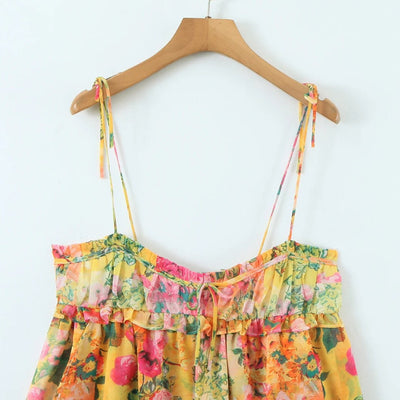 Felicity - Flowing camisole with watercolor floral print
