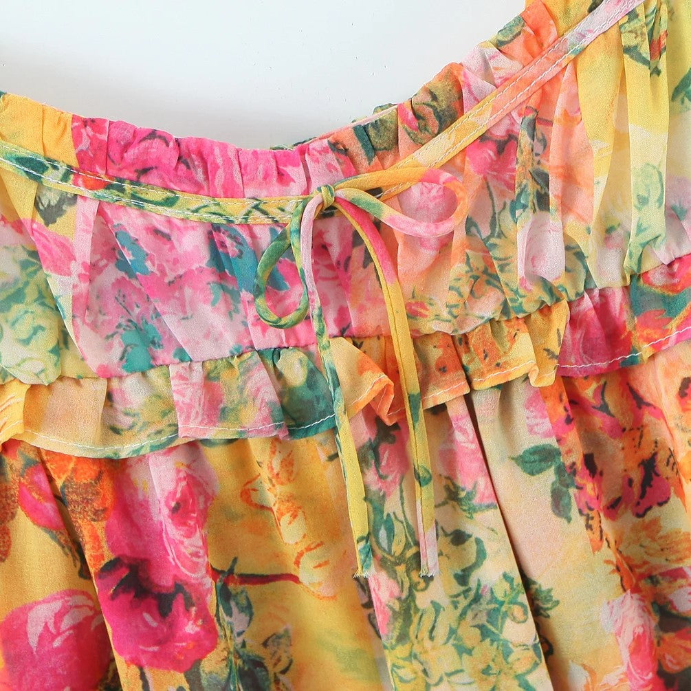 Felicity - Flowing camisole with watercolor floral print