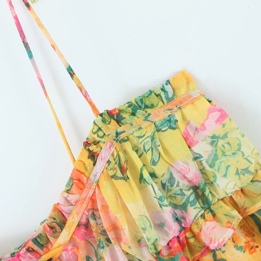 Felicity - Flowing camisole with watercolor floral print