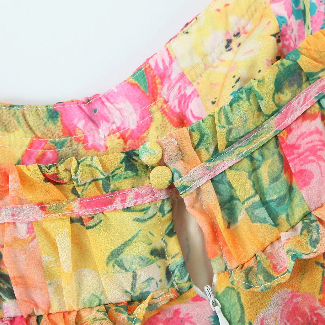 Felicity - Flowing camisole with watercolor floral print