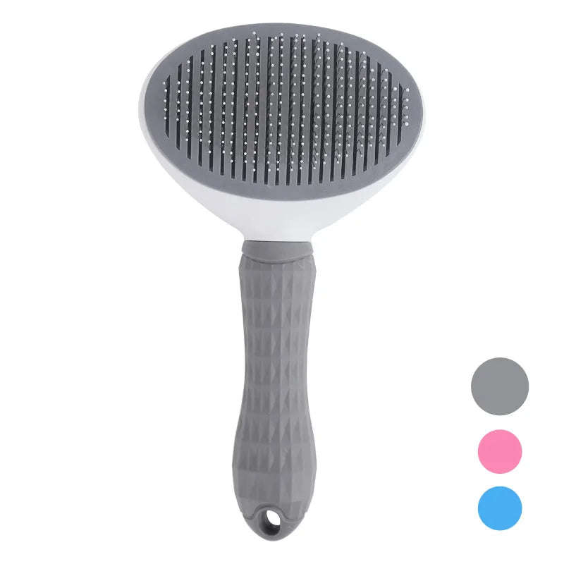 Pet Grooming Brush - Self-Cleaning Comb for Dogs and Cats