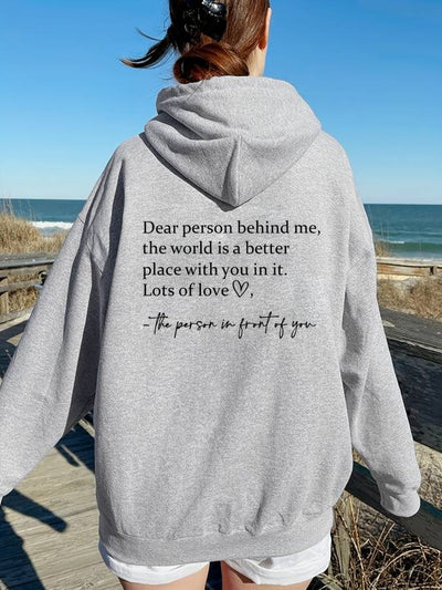 Milan - Oversized hoodie met quote op de rug