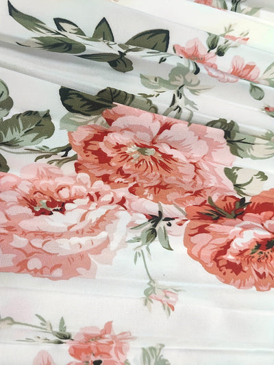 Luna | Elegant floral print high-waisted skirt