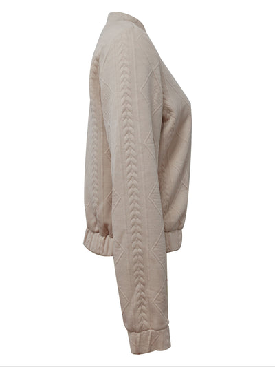 Emma | Casual bomber jacket with a solid texture and zip