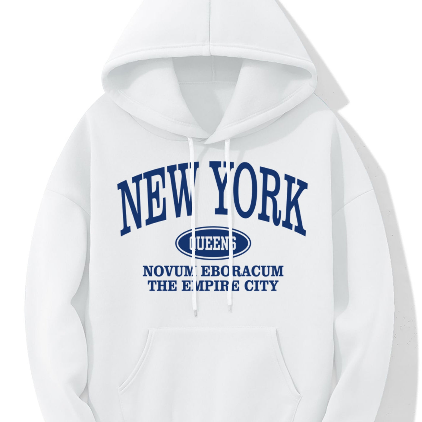 Nina | Hoodie met New Yorkse letterprint en kangoeroezak