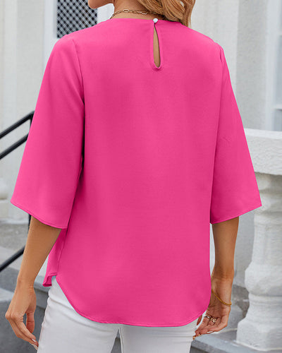 Polly - Elegante Top met Halve Mouwen