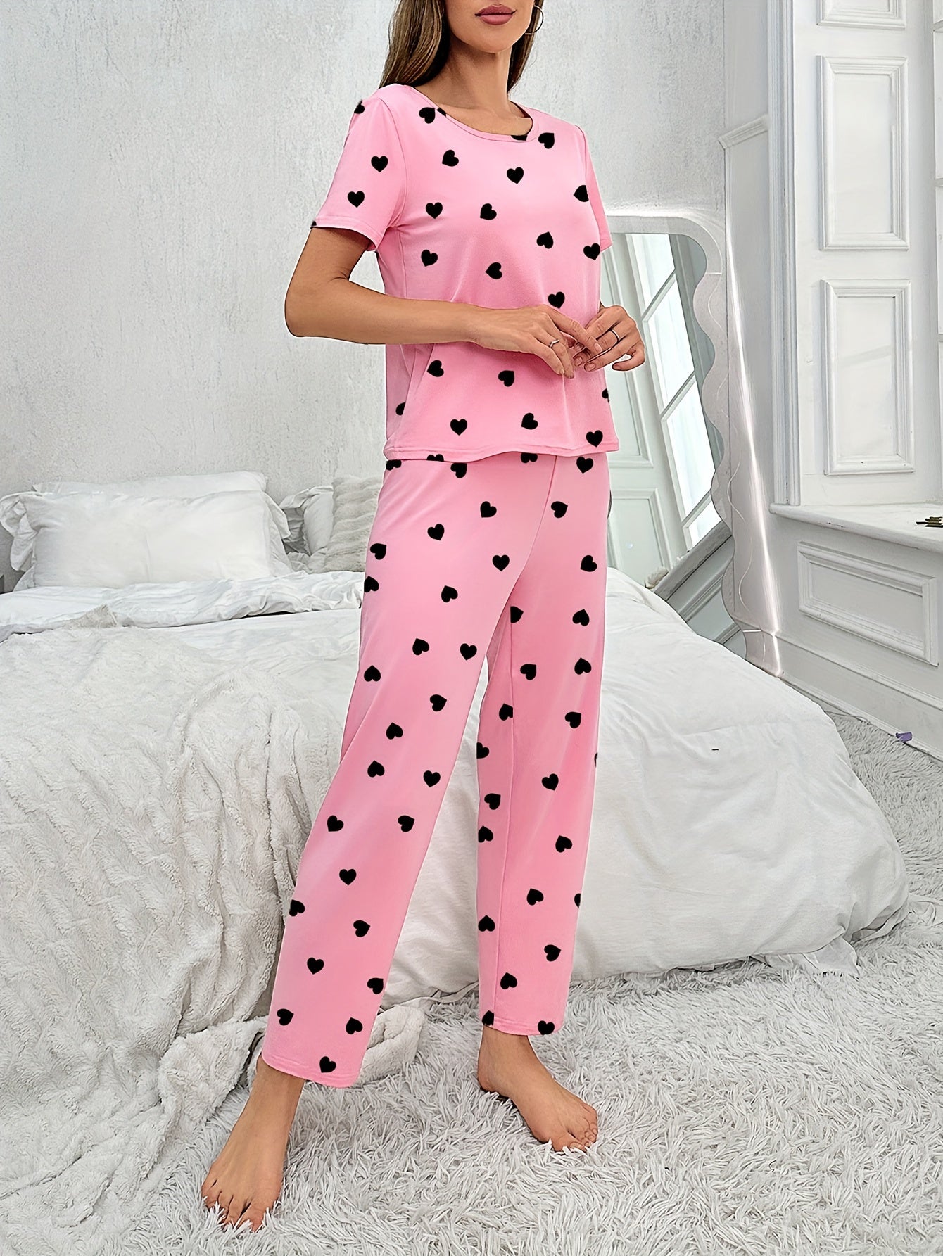 Nina | Hartjesprint dames pyjama set