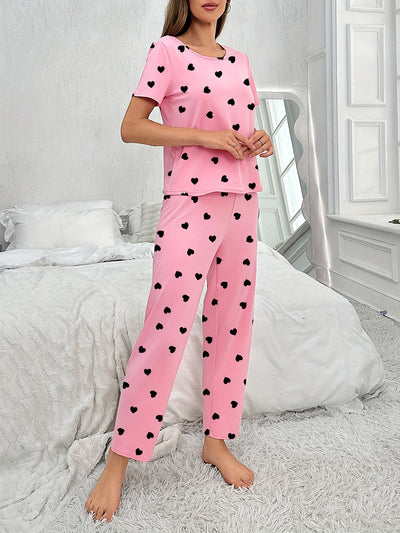 Nina | Hartjesprint dames pyjama set