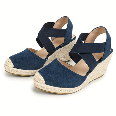 Nina | Dames espadrilles met sleehak